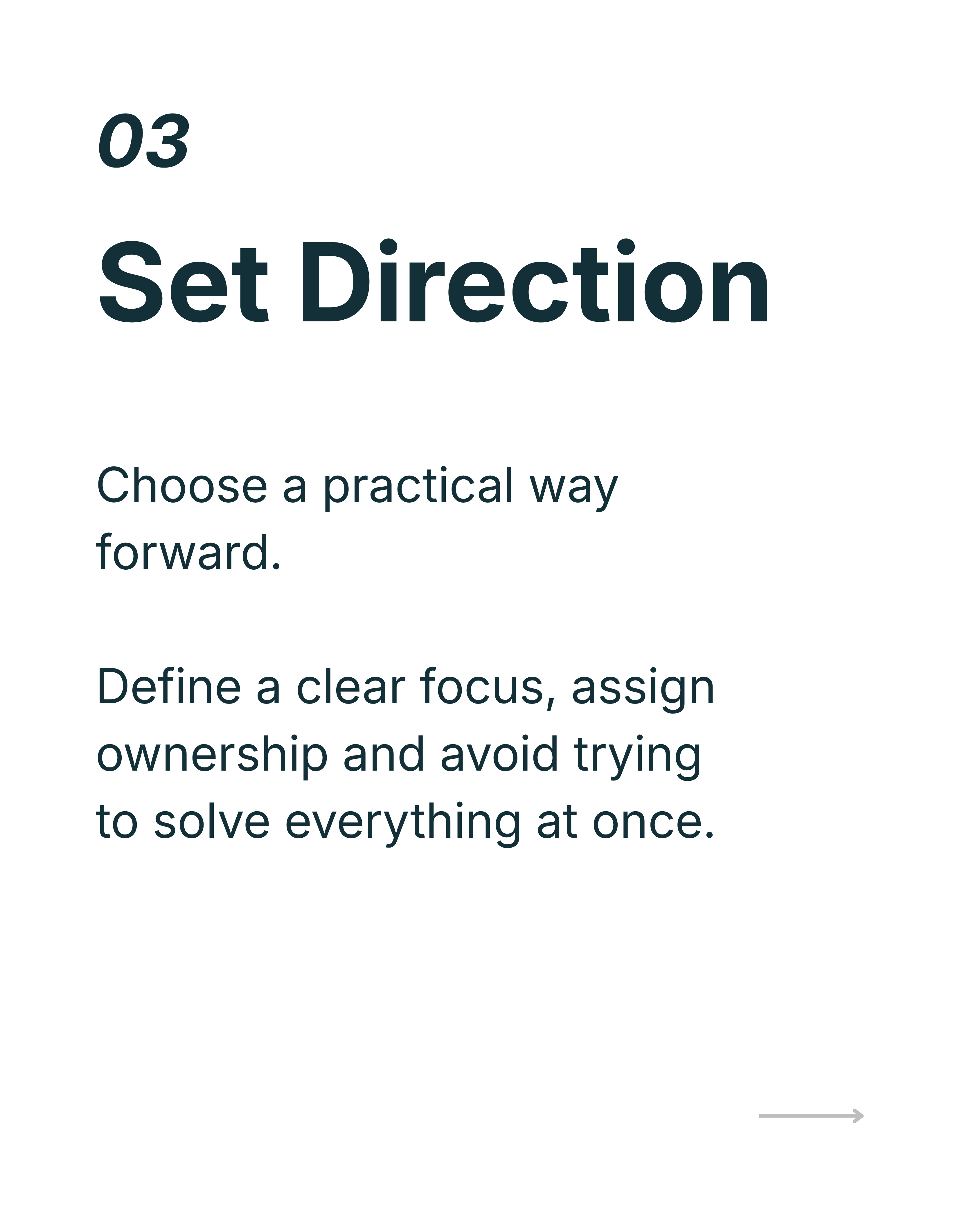 Set Direction step.